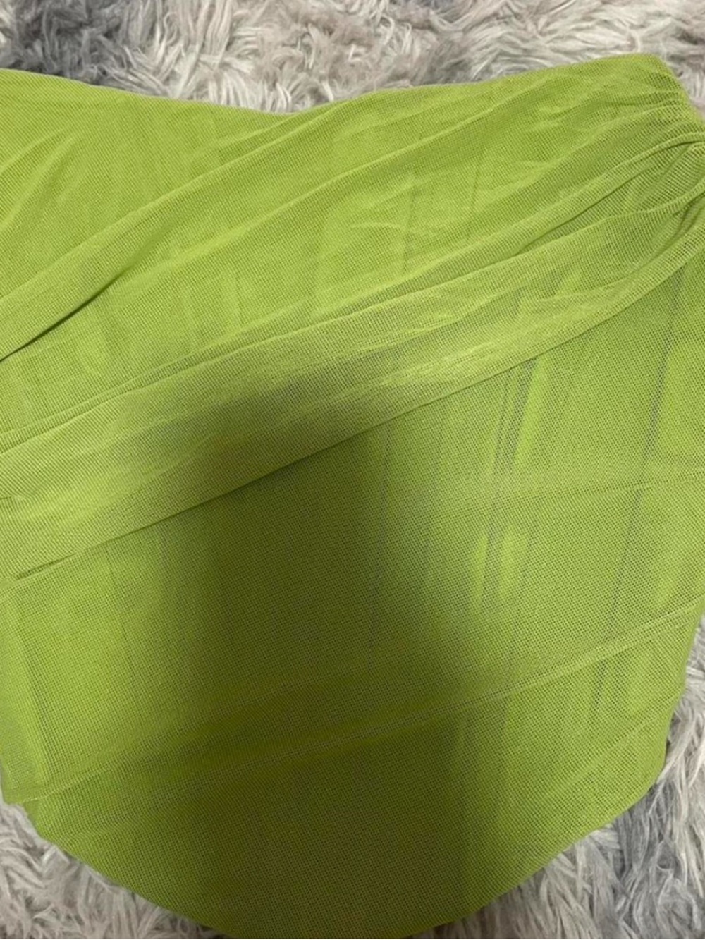Zara Lime Green Strapless Layered Top